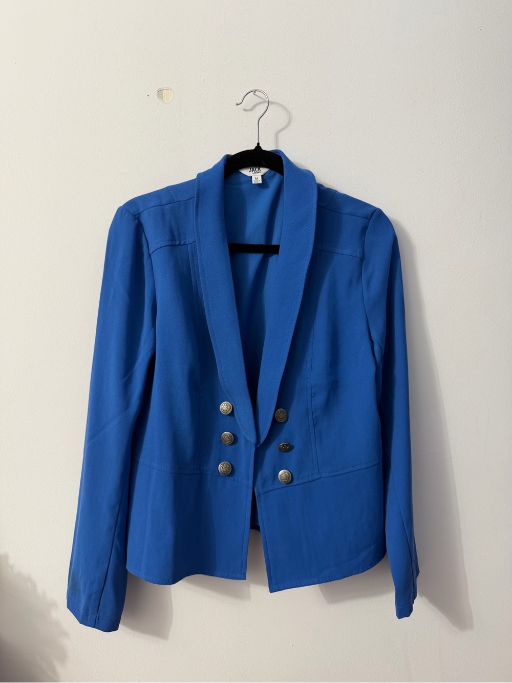 Jack by BB Dakota Royal Blue Double-Breasted Blazer